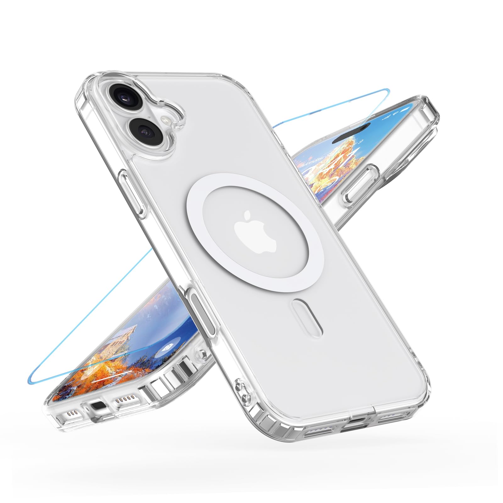 Onestyle Magnetische iPhone 16 Hülle (MagSafe-kompatibel), transparent