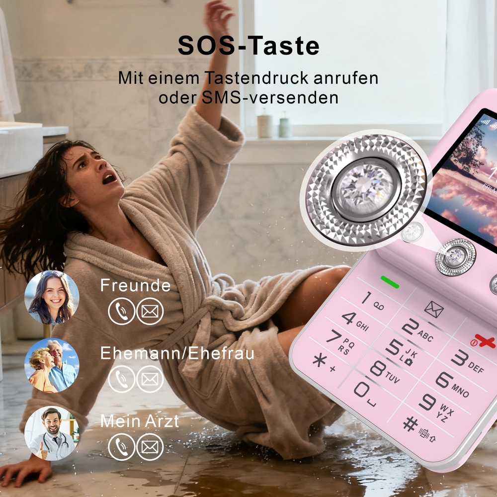 Onestyle Diamond Design-Mobiltelefon mit Social-Media Funktionen, 4G, Dual-SIM