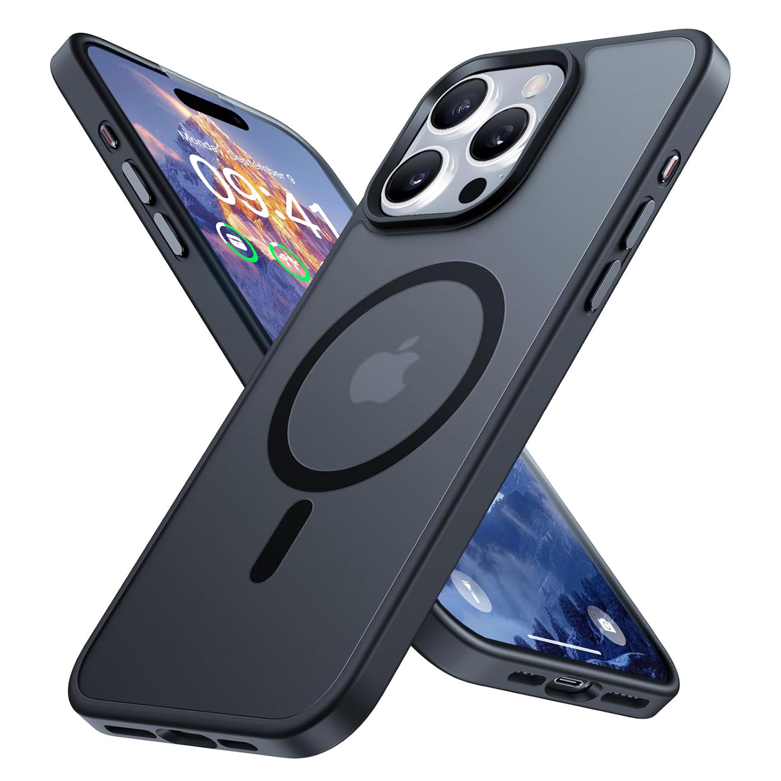 Onestyle für iPhone 15 Pro Hülle MagSafe, 1 Handyhülle & 1 Schutzfolie