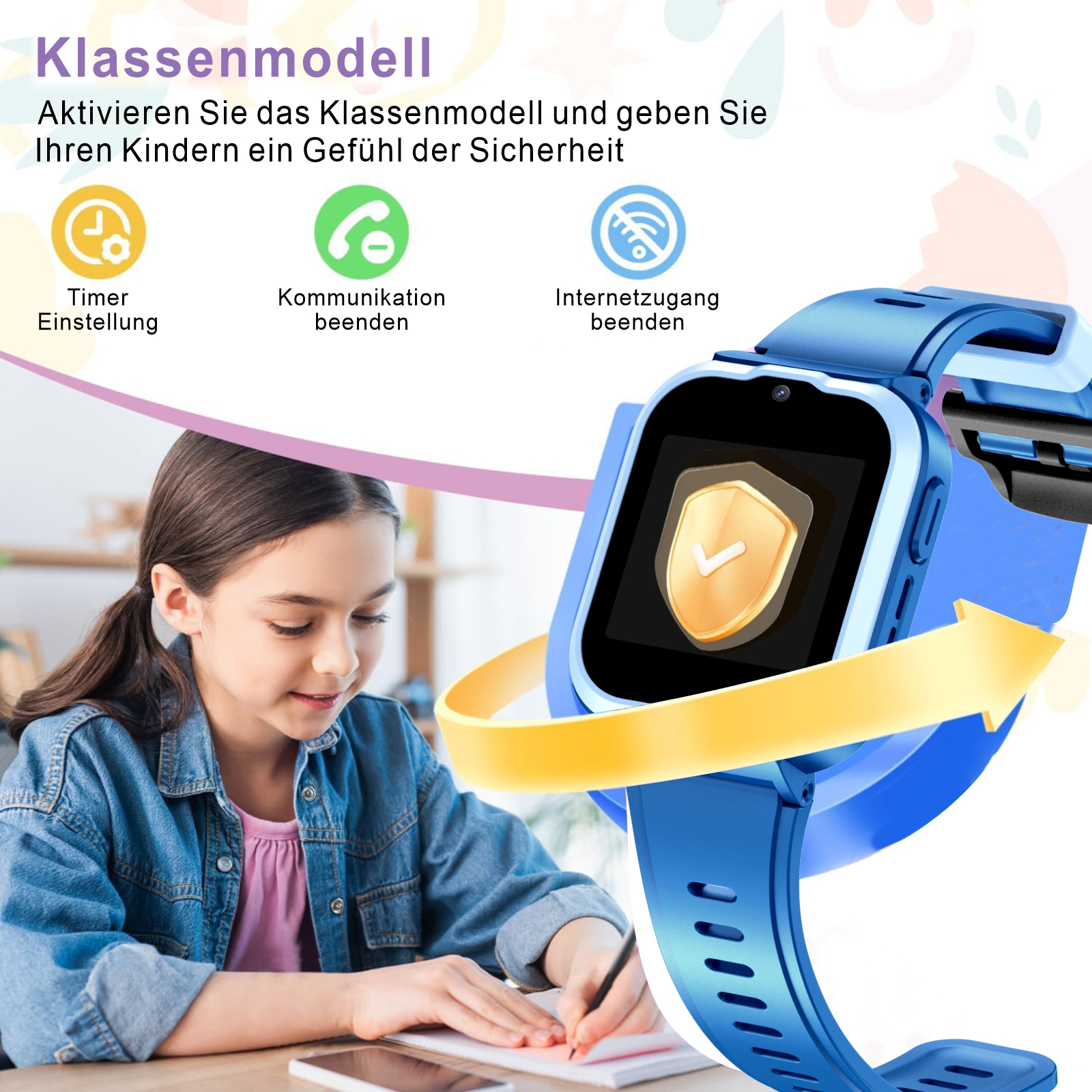 Onestyle SMW-Kids Smartwatch für Kinder, blau